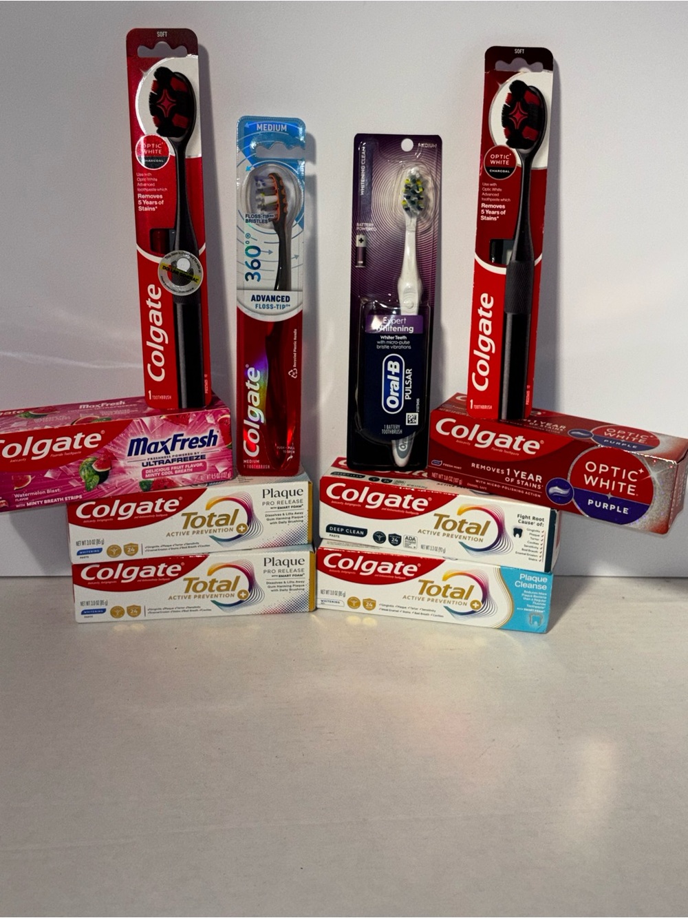 Premium Dental Care Variety Pack - Colgate & Oral-B Toothbrush + Toothpaste Set